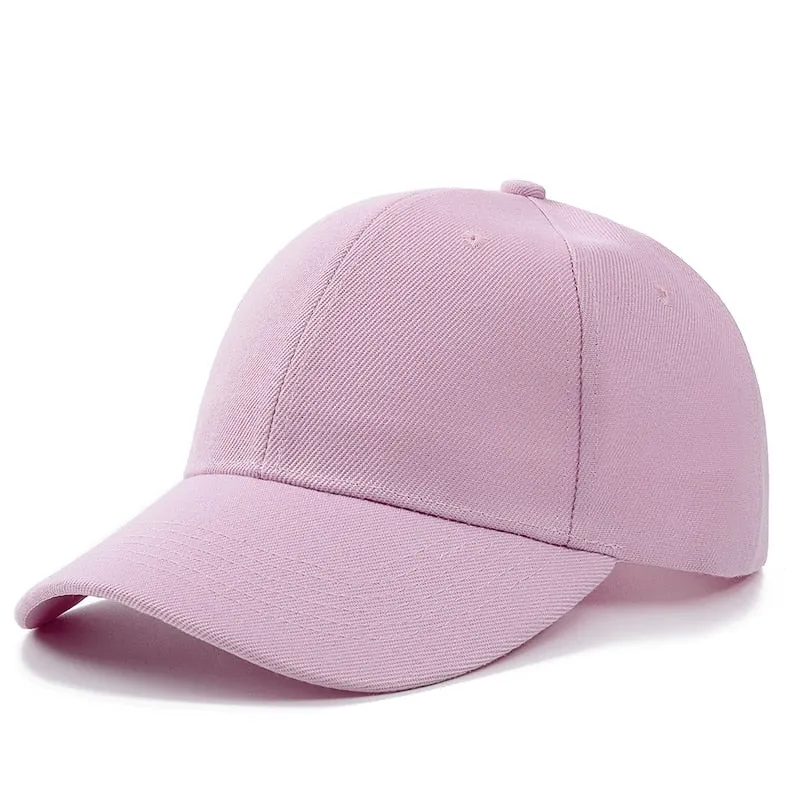 1 Pcs Unisex Cap Casual Plain Acrylic Baseball Cap Adjustable Snapback Hats For Women Men Hip Hop Cap Street Dad Hat Wholesale