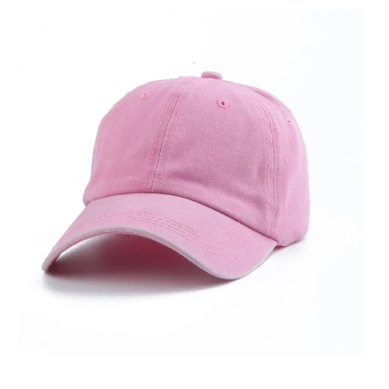 2023 New Vintage Washed Cotton Baseball Cap Parent Kids Sun Hats For Boy Girl Spring Summer Snapback Baby Hat