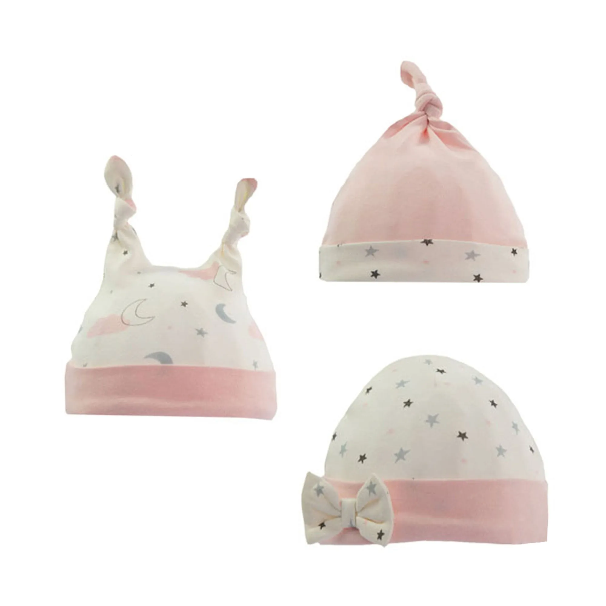 3 PACK HATS - Clouds & Stars (0-9 MONTHS) (PK6) CC103-H