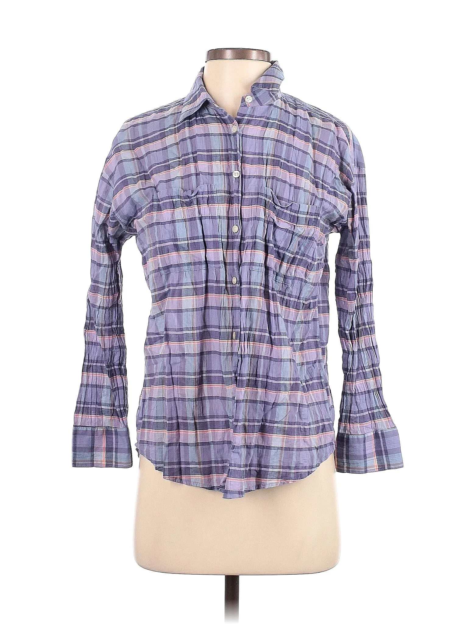 3/4 Sleeve Button-Down Shirt