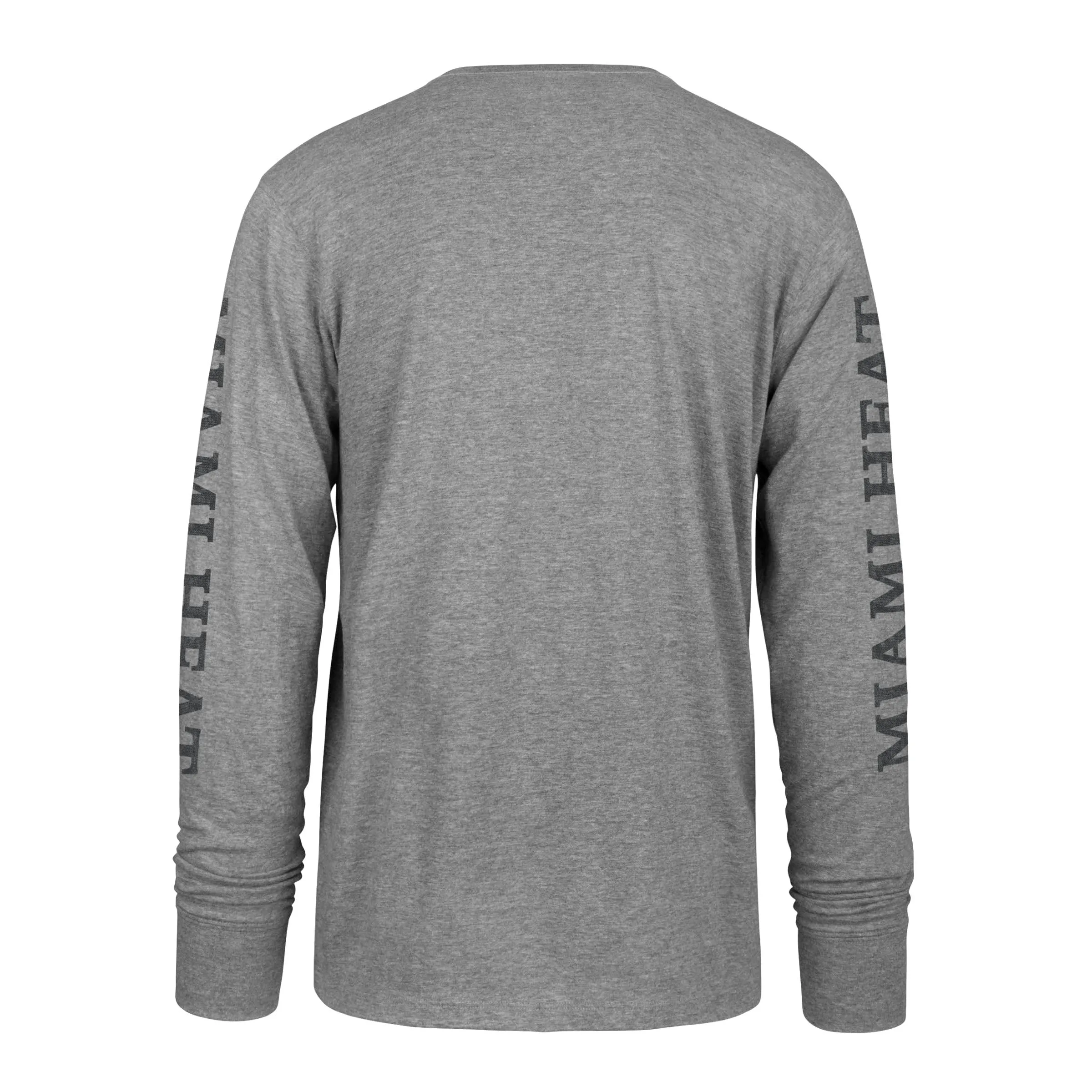 '47 Brand Miami HEAT Triple Down Grey Long Sleeve Tee