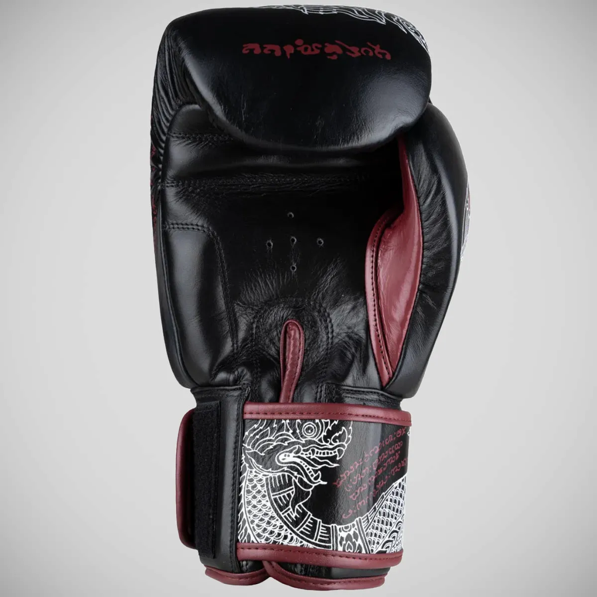 8 Weapons Sak Yant Naga Boxing Gloves Black