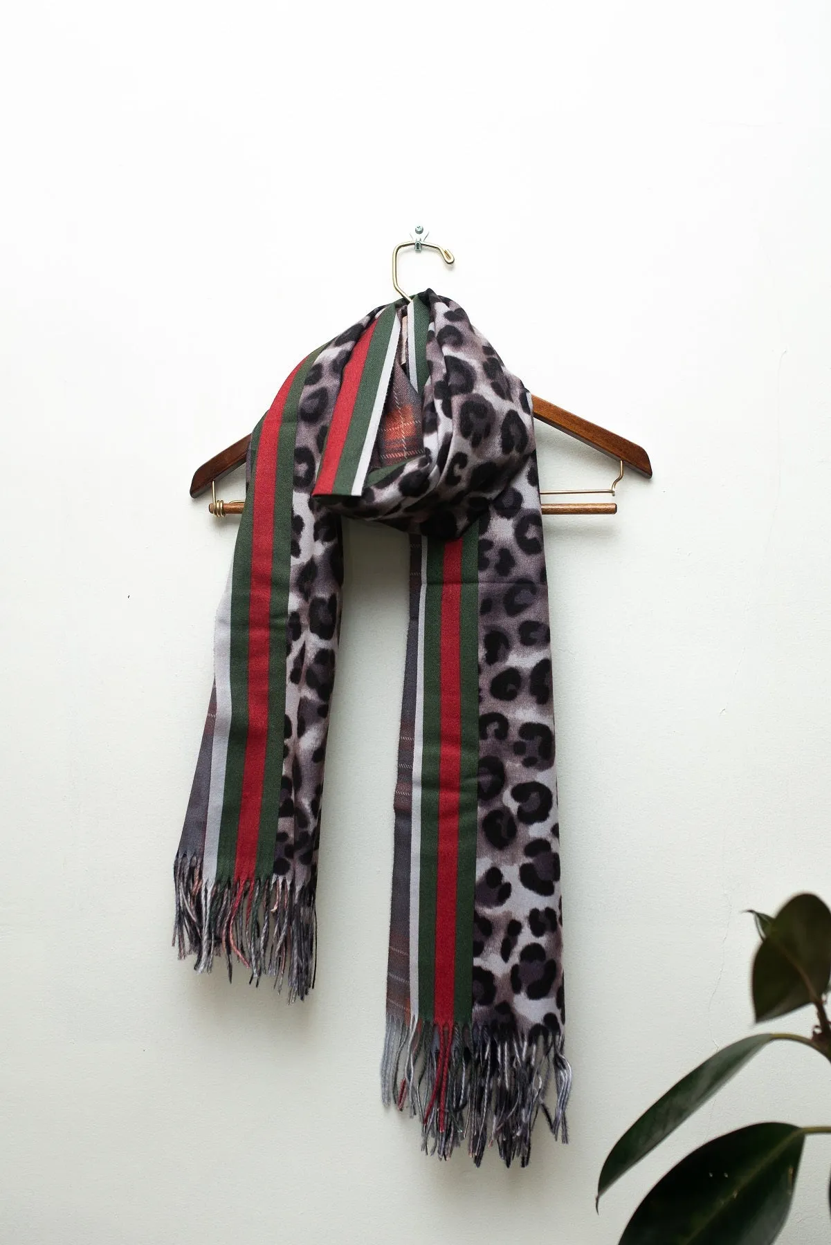 Animal Print Cashmere Scarf