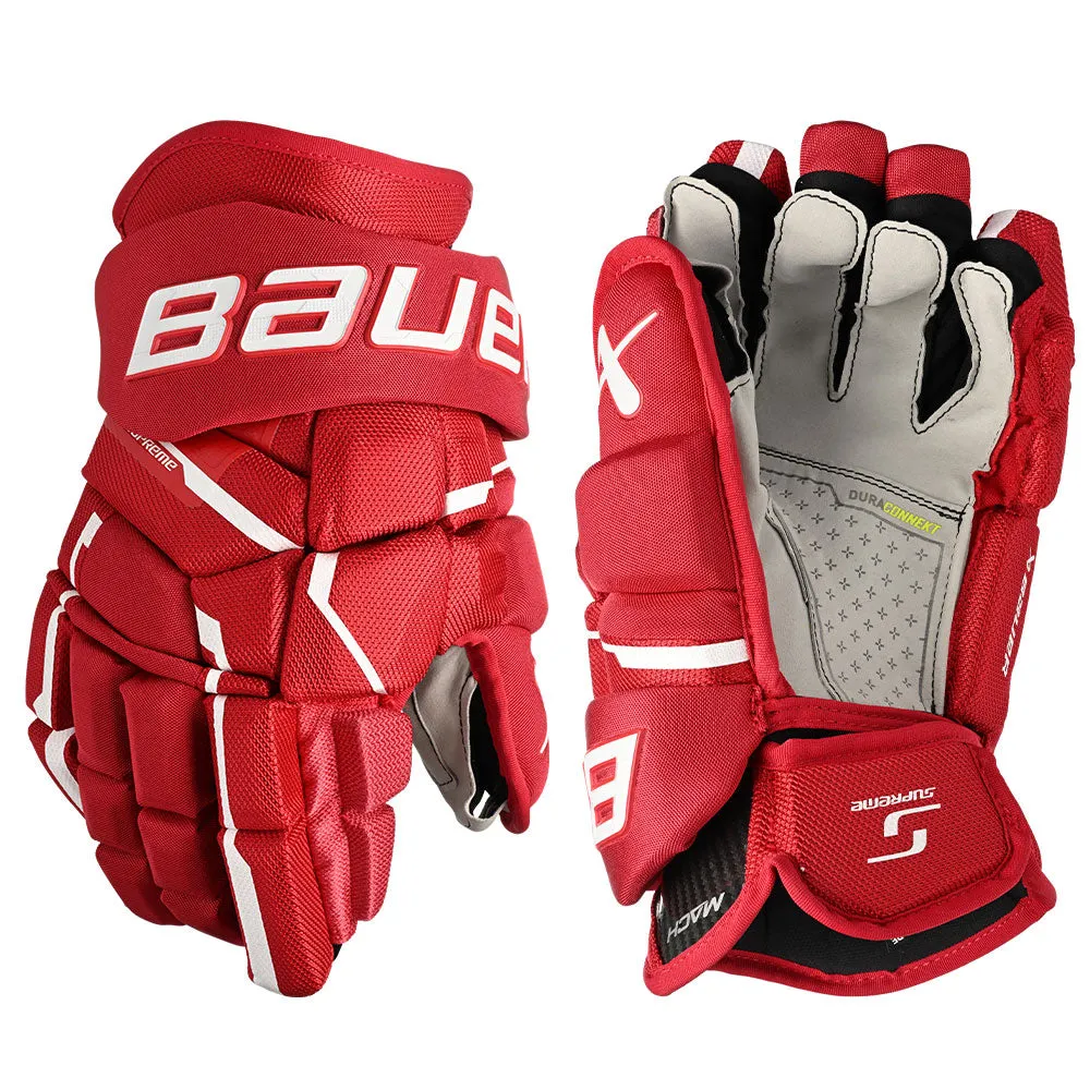 BAUER SUPREME MACH INTERMEDIATE HOCKEY GLOVES