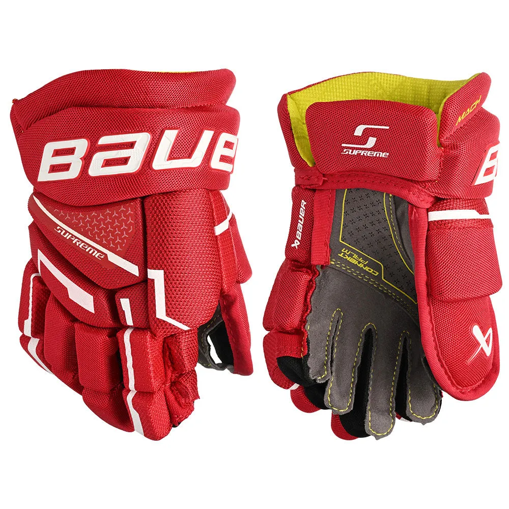 BAUER SUPREME MACH YOUTH HOCKEY GLOVES