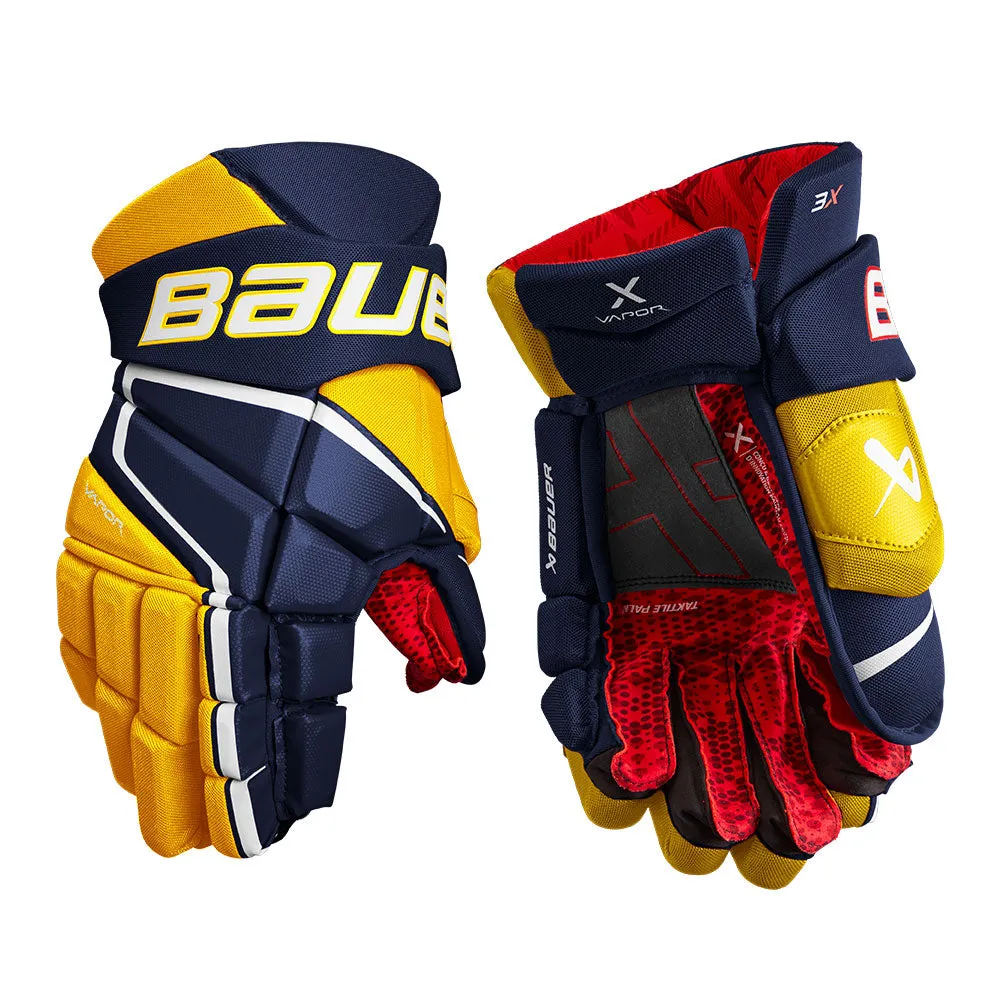 BAUER VAPOR 3X INTERMEDIATE HOCKEY GLOVES