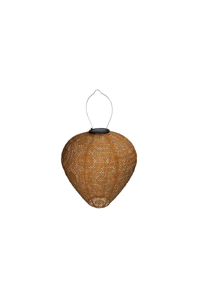 Bell Shaped Ochre Outdoor Garden Lantern