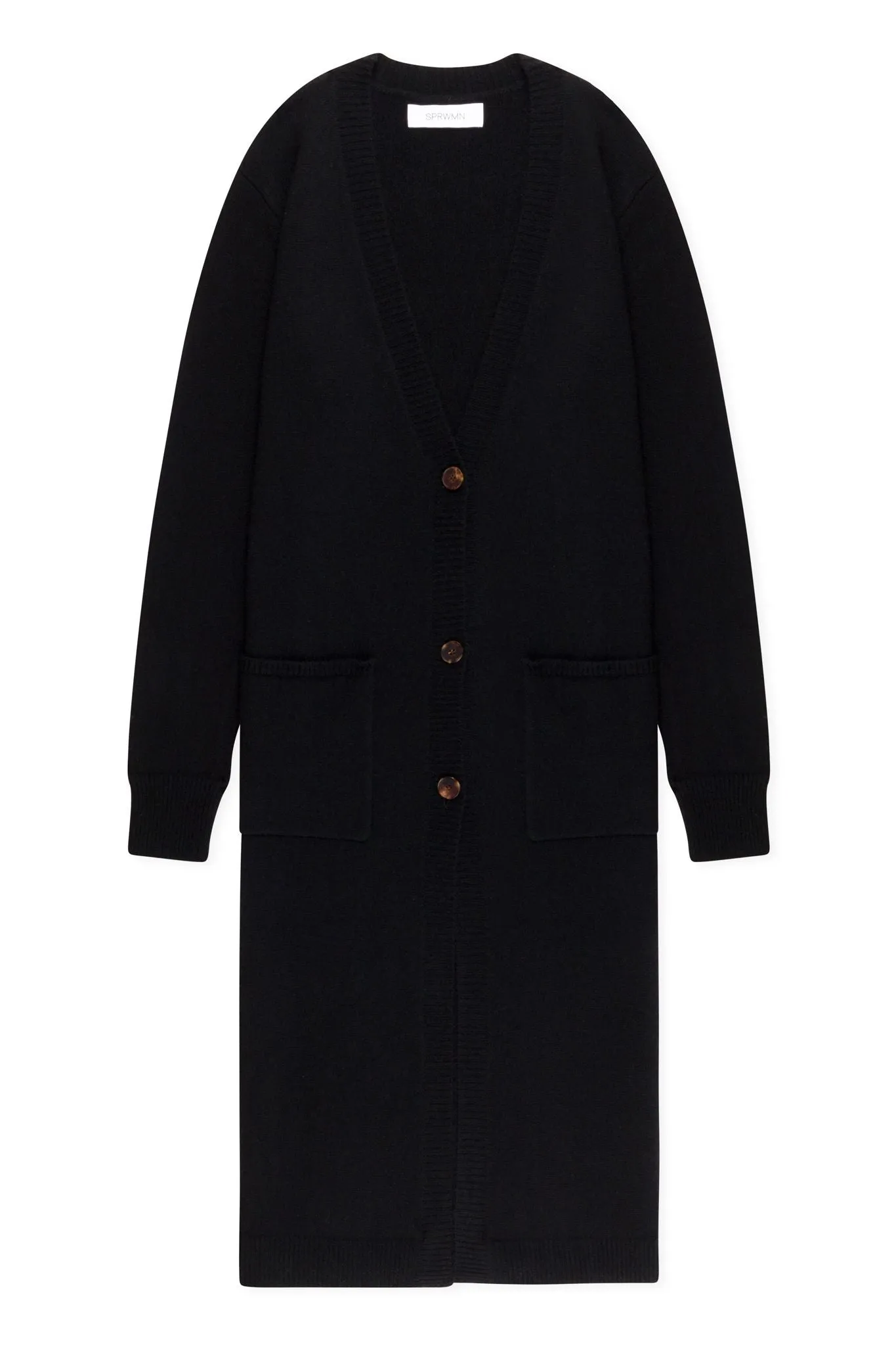 Black Cashmere Long Cardigan