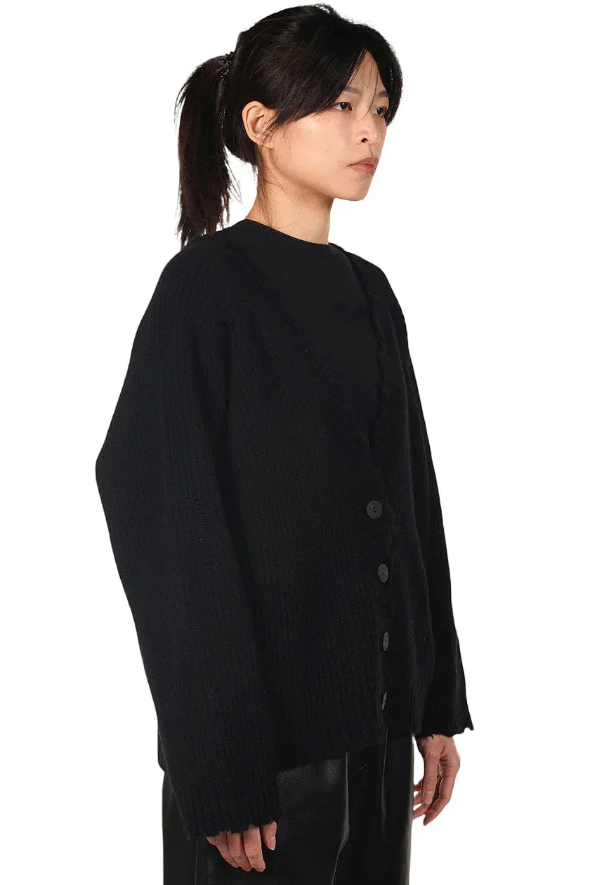 Black Eco Cashmere Cardigan