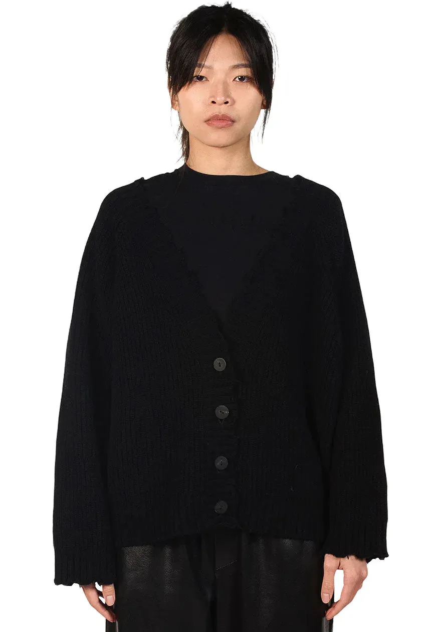 Black Eco Cashmere Cardigan