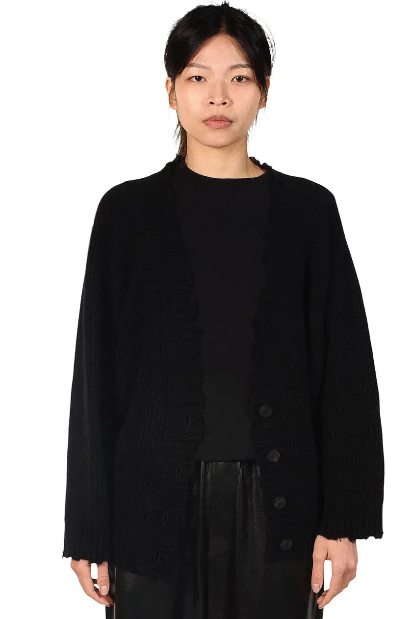 Black Eco Cashmere Cardigan