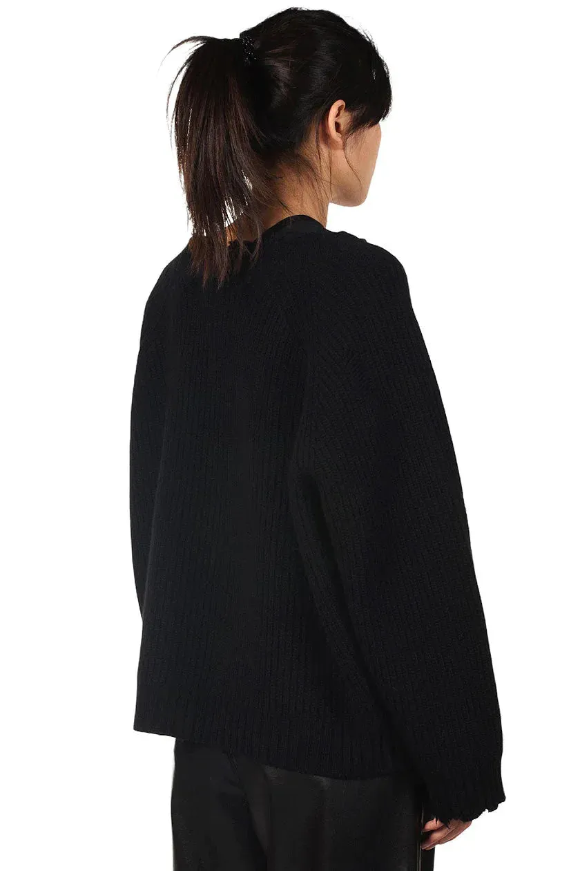 Black Eco Cashmere Cardigan