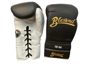 Blegend Boxing Gloves BGLLP Lace Up Black White