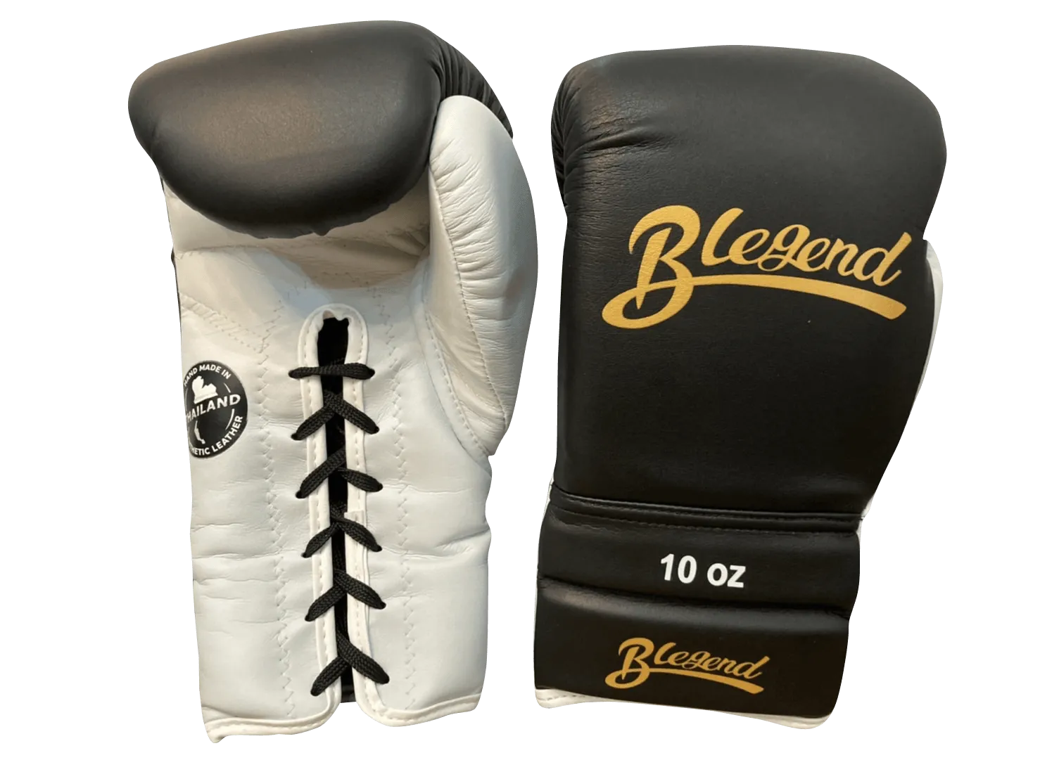 Blegend Boxing Gloves BGLLP Lace Up Black White