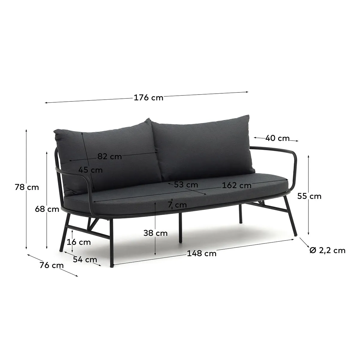 Bramant 2 Seater Outdoor Sofa