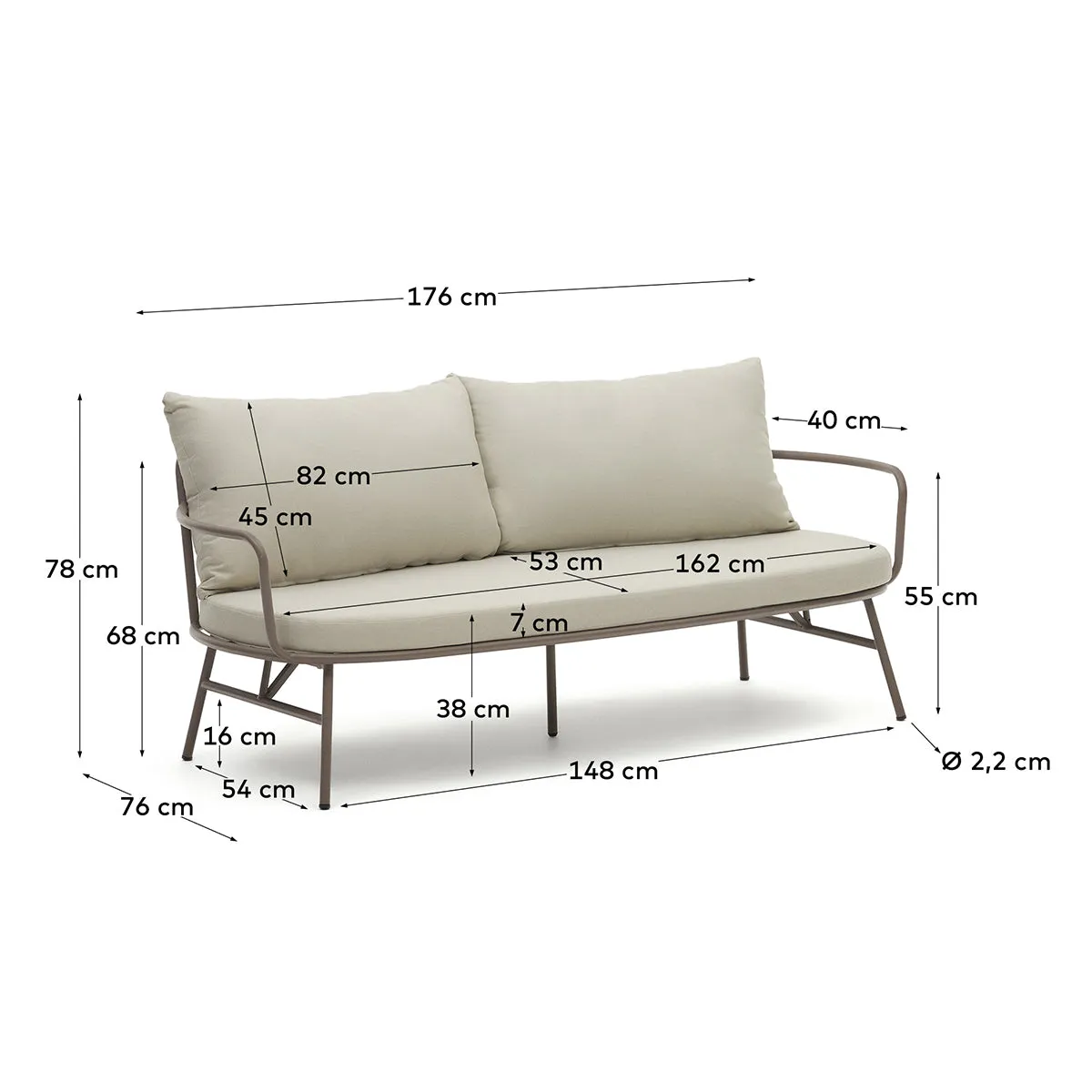 Bramant 2 Seater Outdoor Sofa