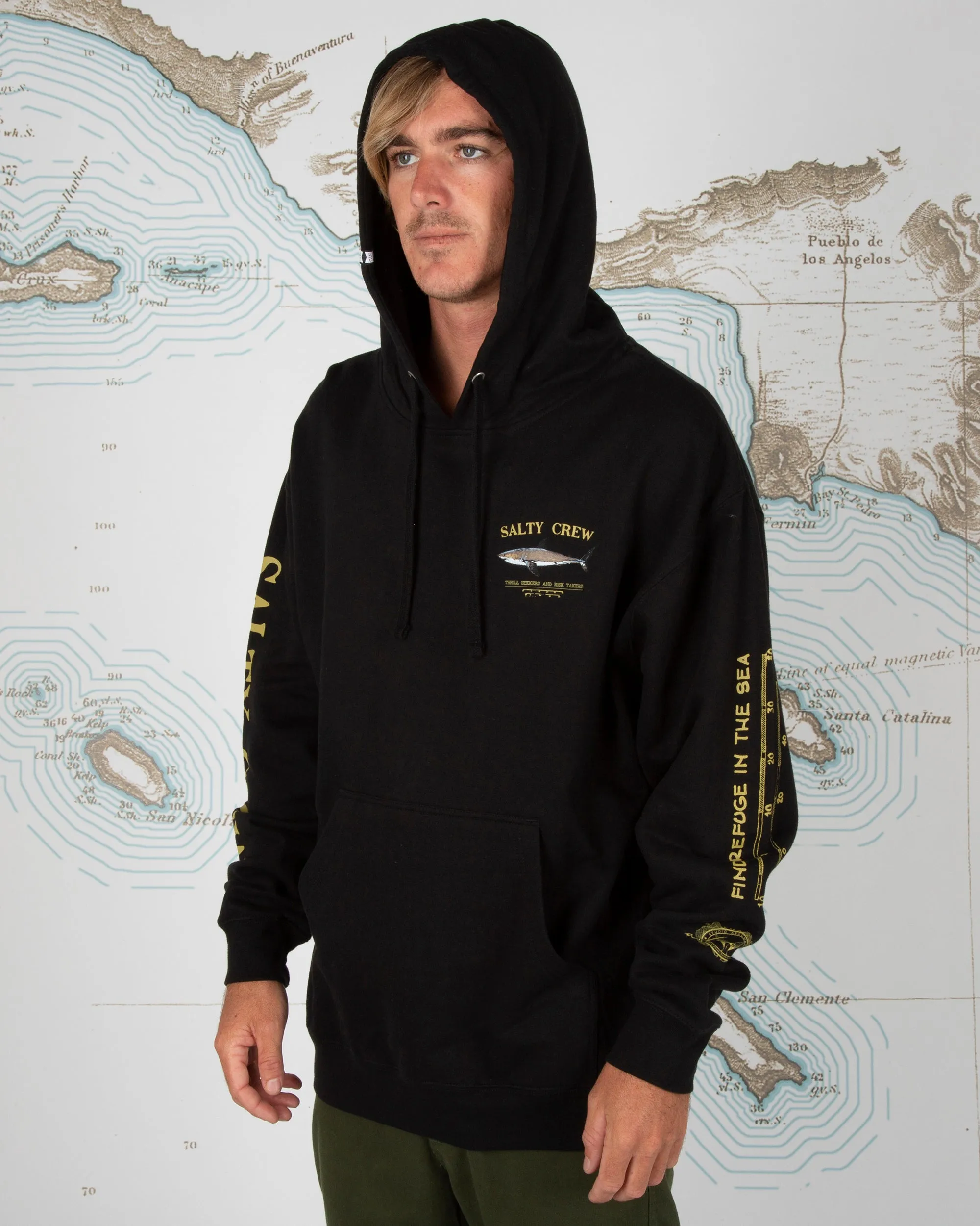 Bruce Black Hood Fleece