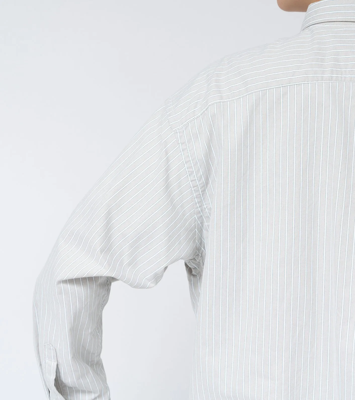 Button Down Stripe Wind Shirt