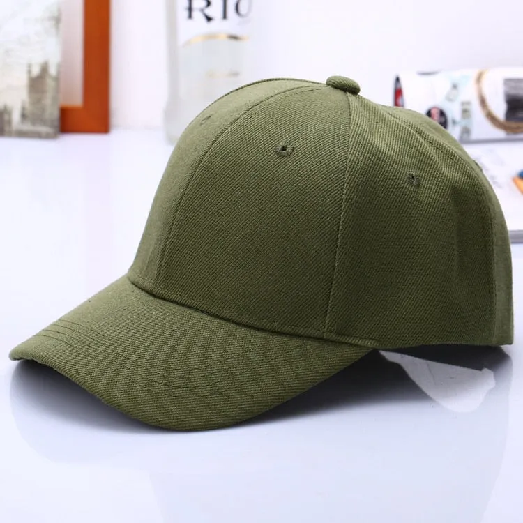 Cap Solid Color Baseball Men Cap Snapback Caps Casquette Hats Casual