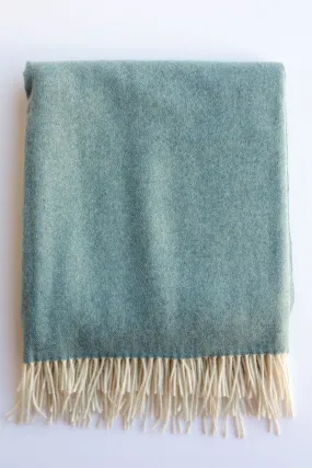 Cashmere Fringe Throw Aqua