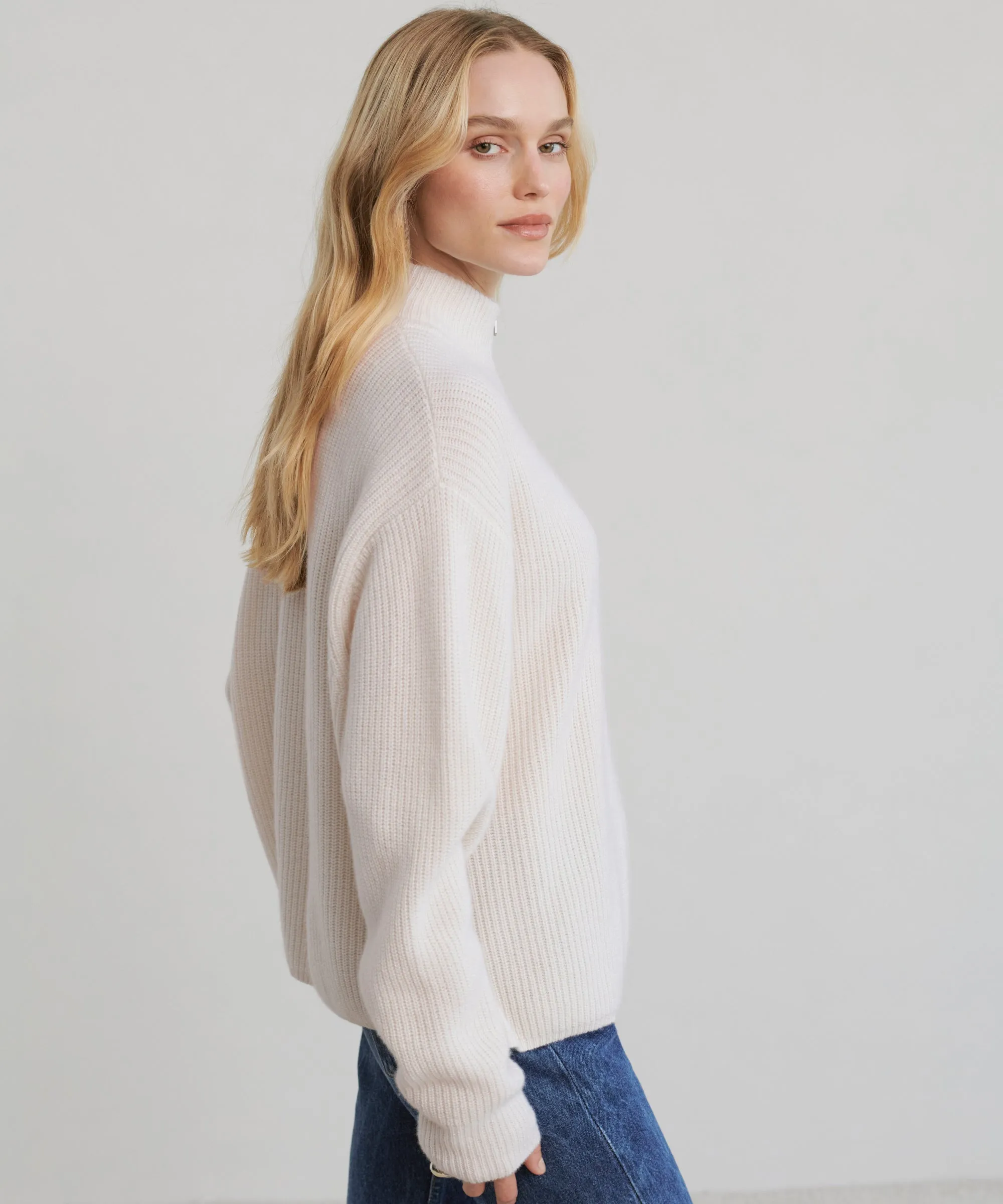 Cashmere Half Zip