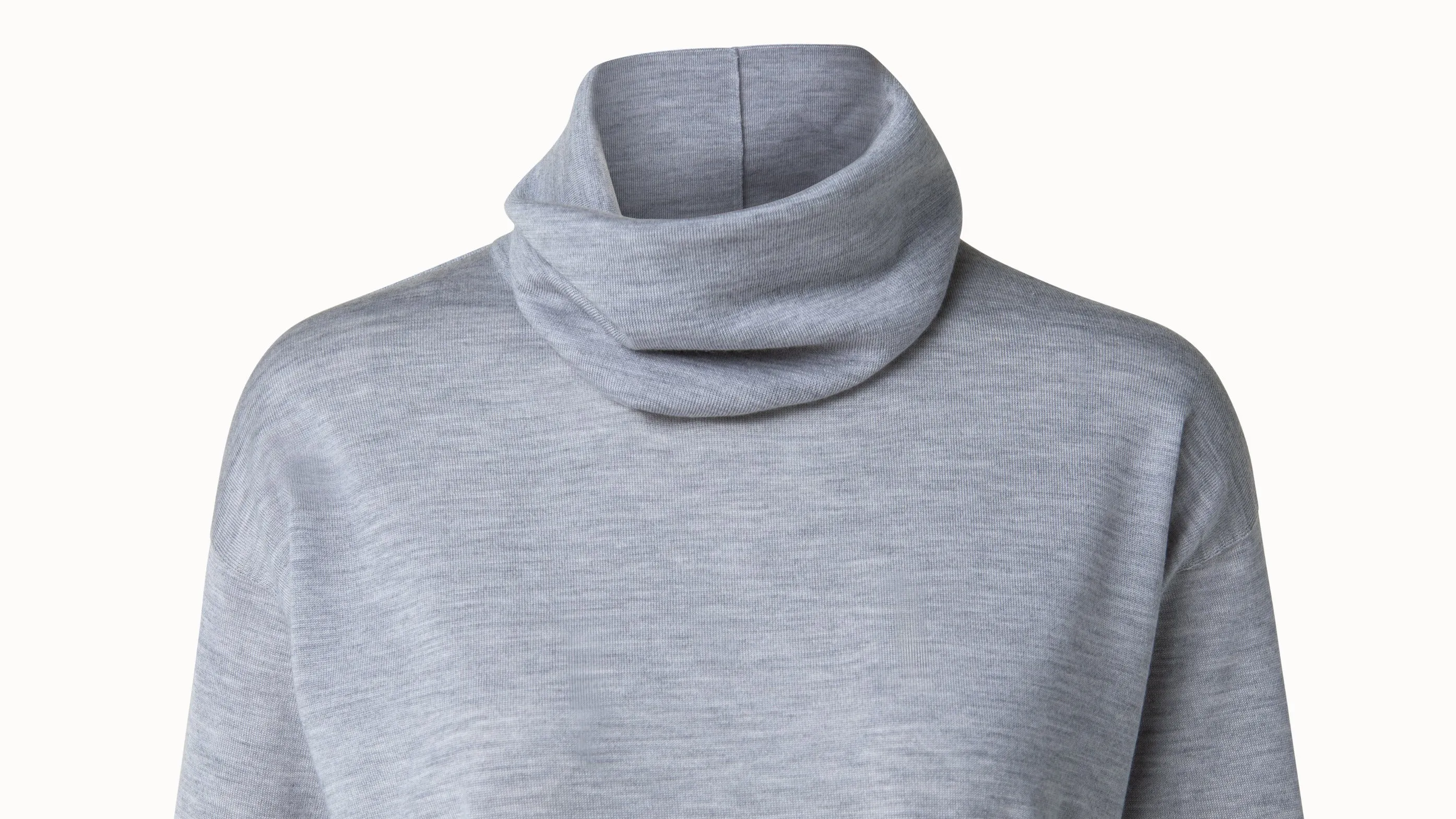 Cashmere Silk Knit With Detachable Turtleneck