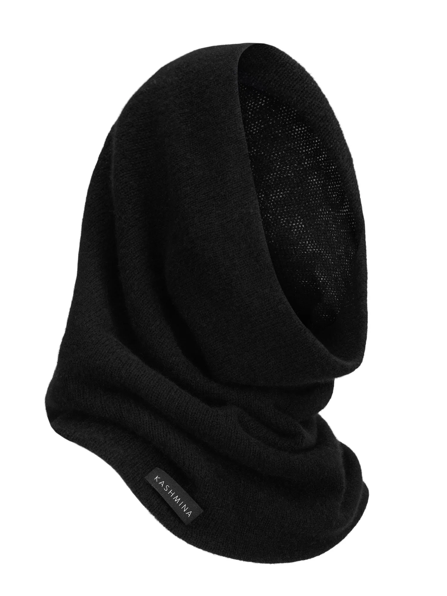 Cashmere snood "Eida" - black