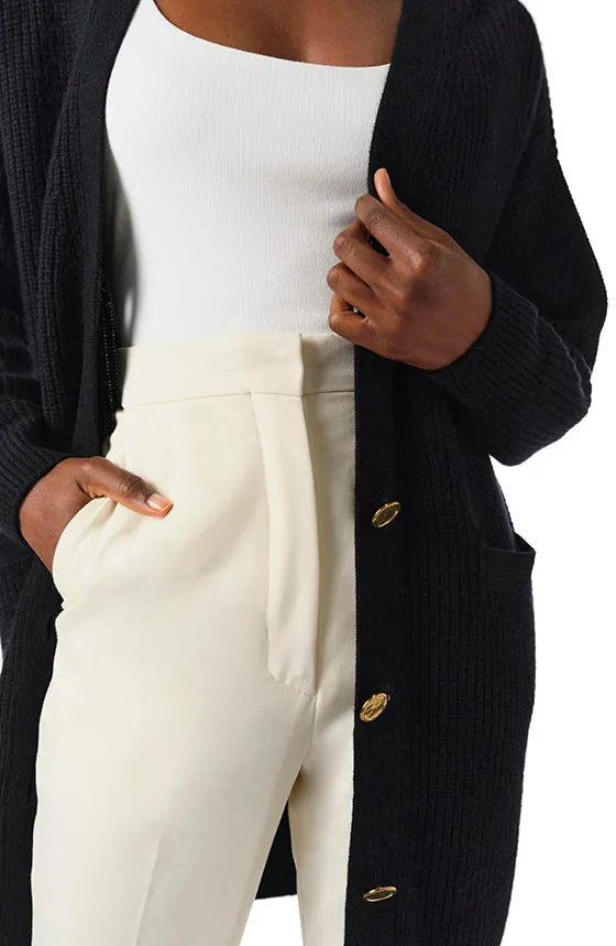 Chunky Long Cashmere Cardigan