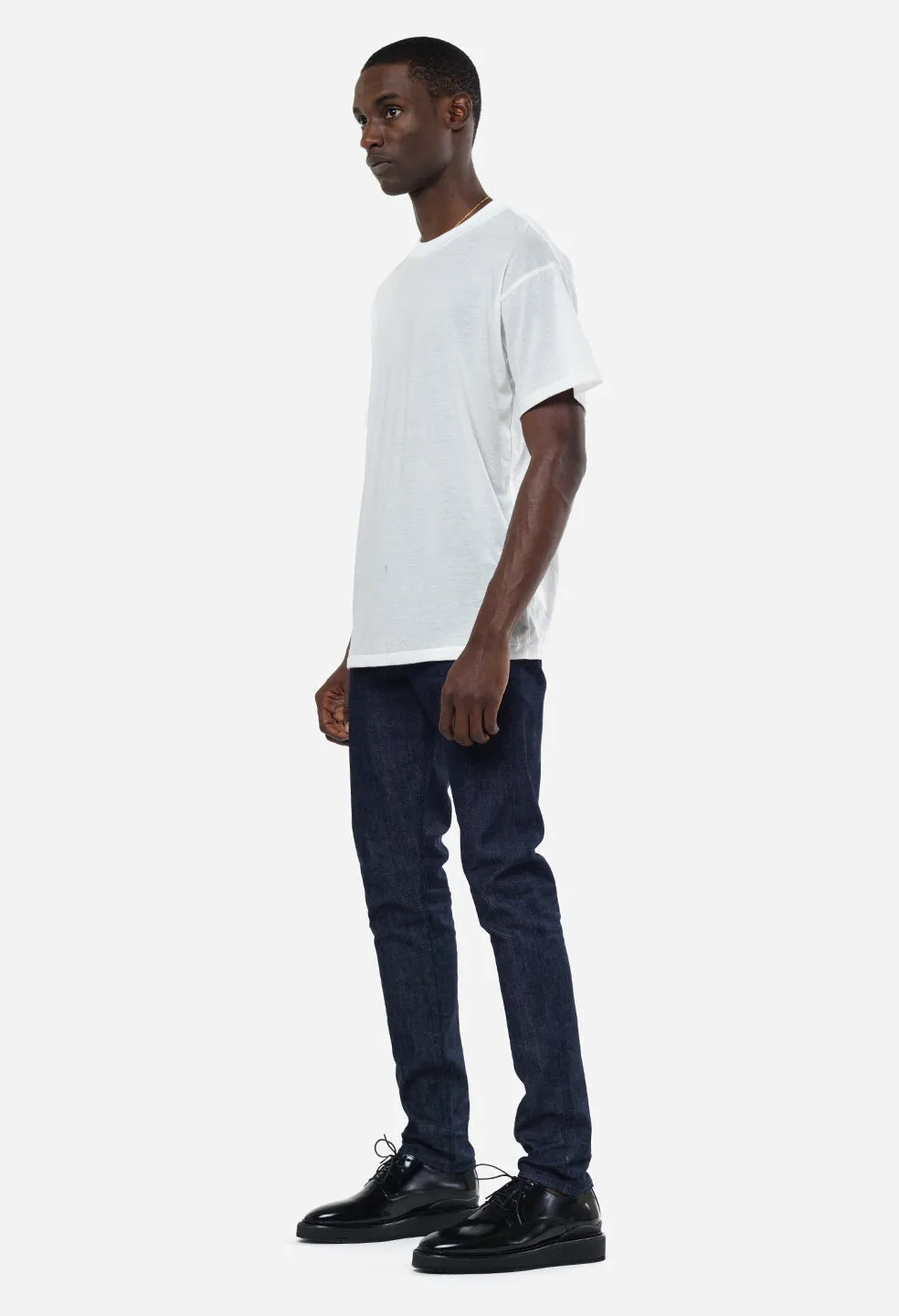 Cotton Cashmere Crew / White