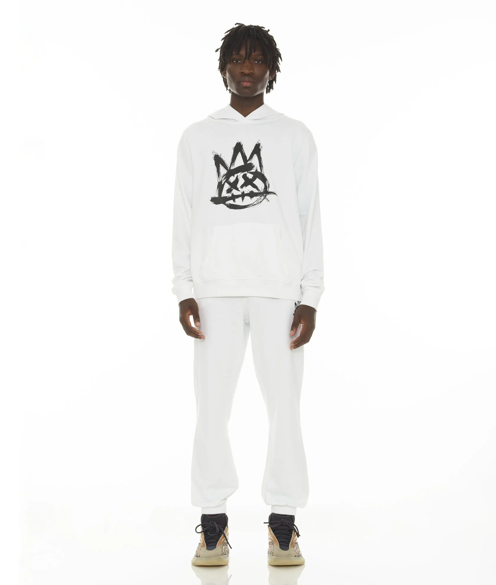 CREW NECK FLEECE IN WHITE