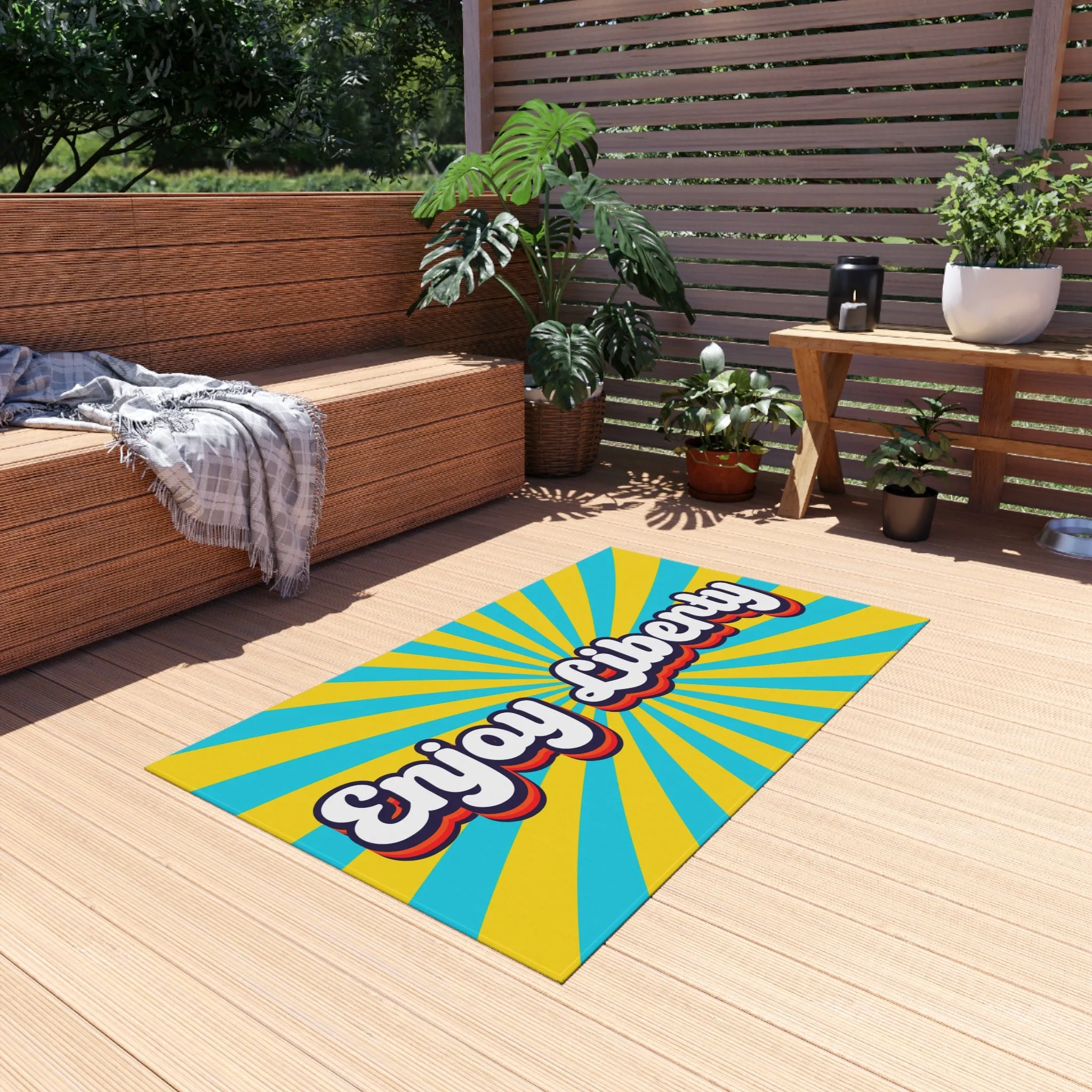 Enjoy Liberty Retro Outdoor Rug