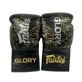 Fairtex Boxing Gloves BGLG3 Lace Up Black gold