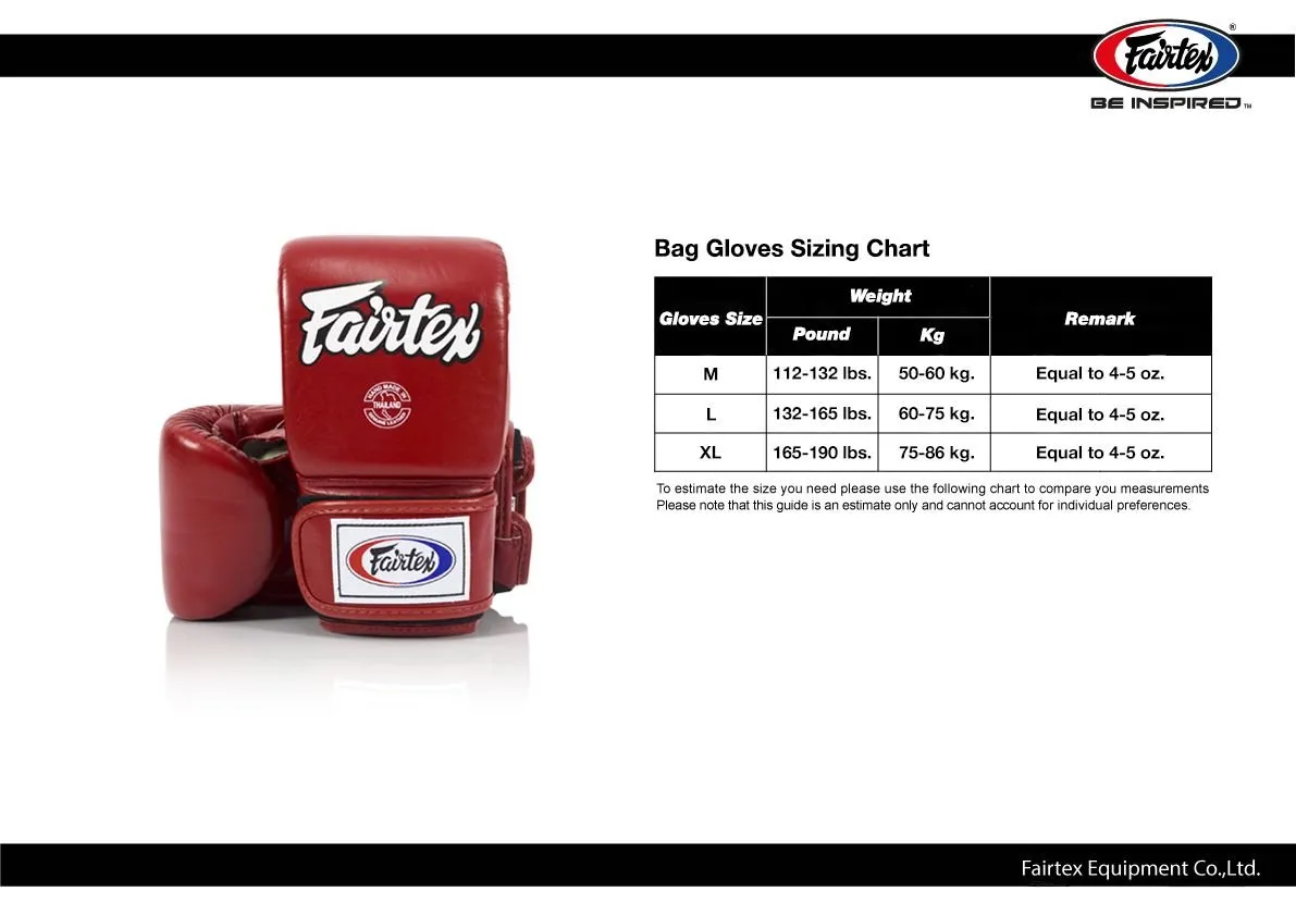 Fairtex CROSS TRAINER BOXING & BAG GLOVES TGT7 Red