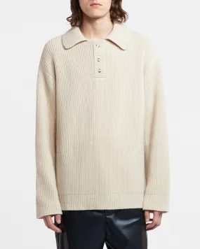 Fulco - Sale Cashmere And Merino Jumper - Creme Cashmere Merino