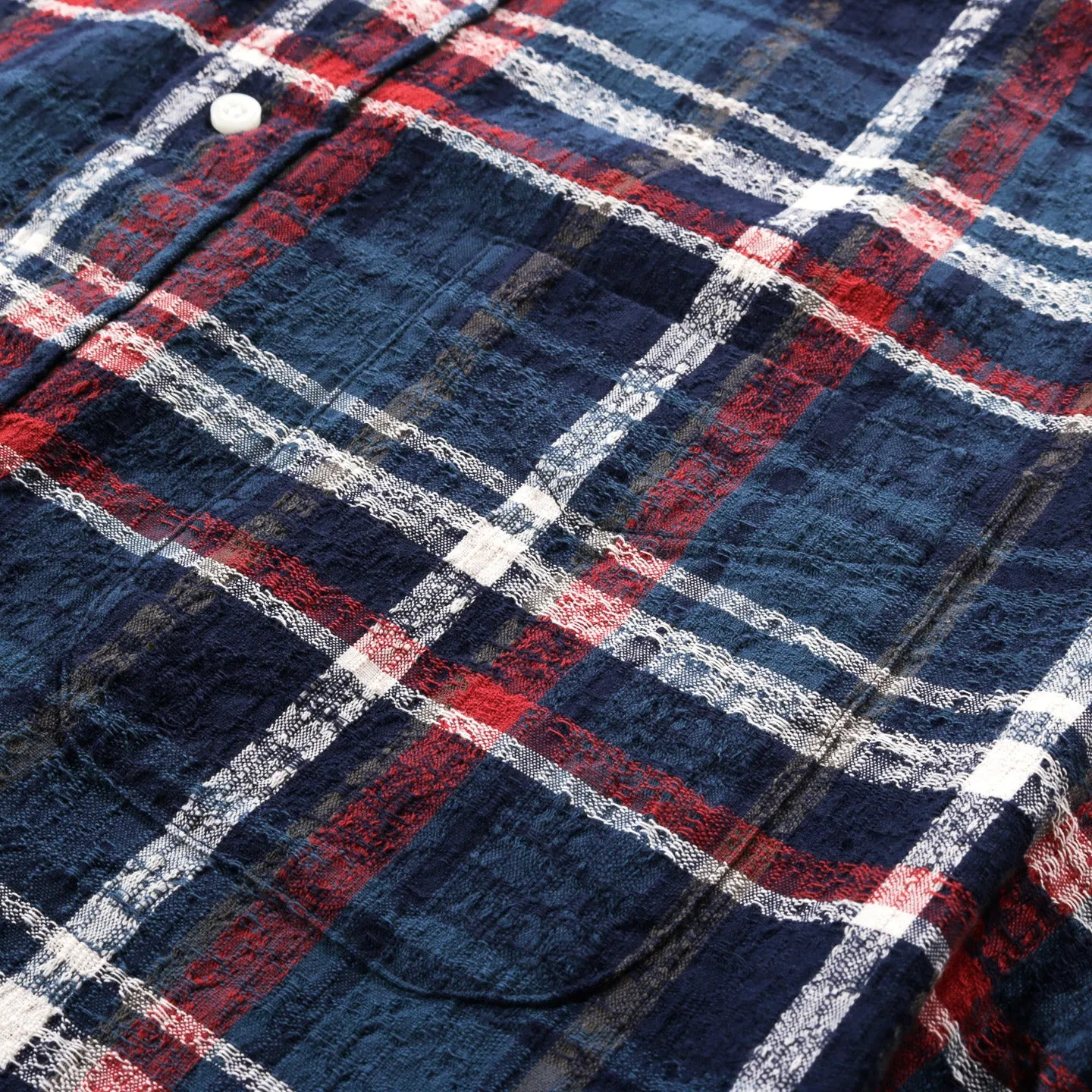 GITMAN VINTAGE BUTTON DOWN NAVY BROKEN DOBBY CHECK