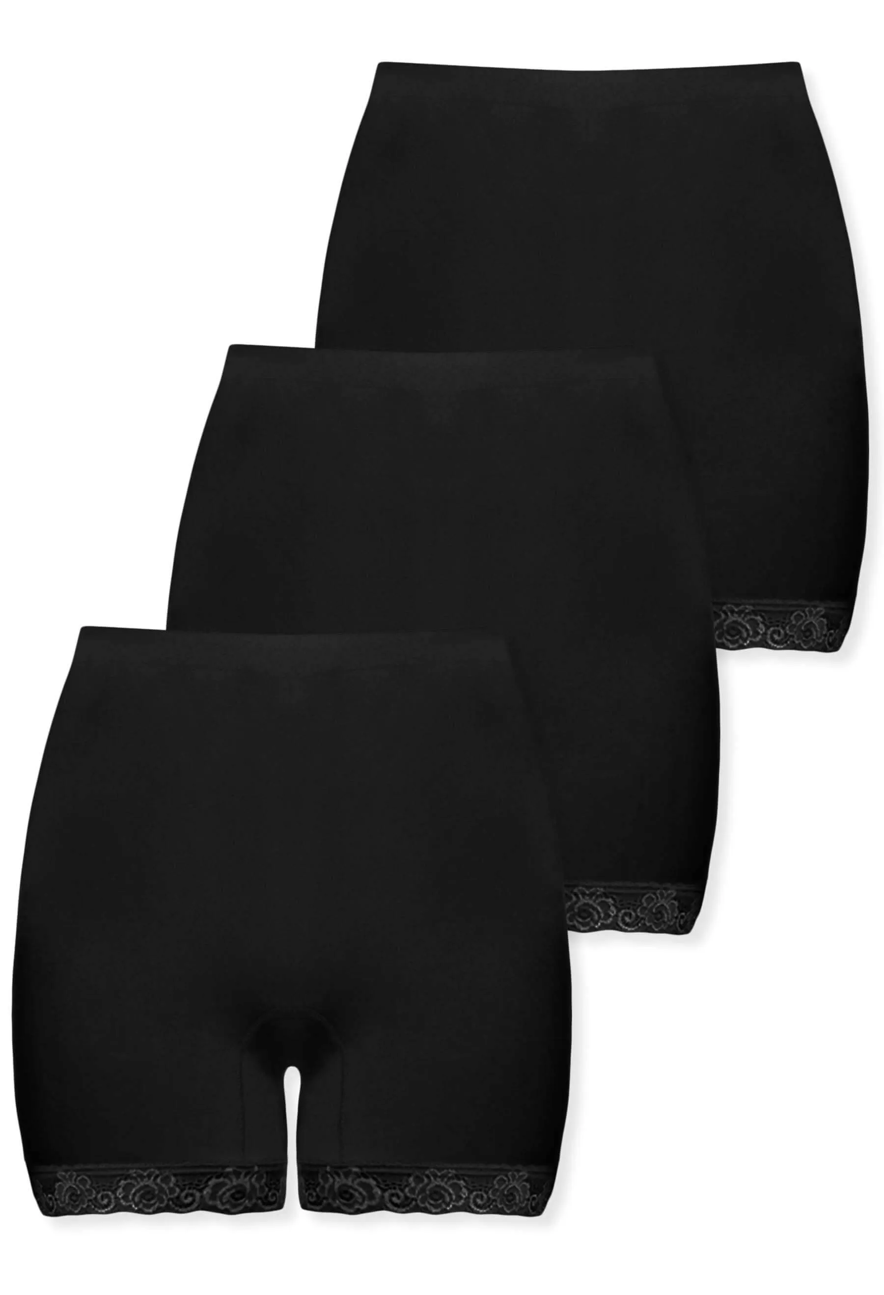 High Rise Cotton Thermal Petite Shorts - 3 Pack