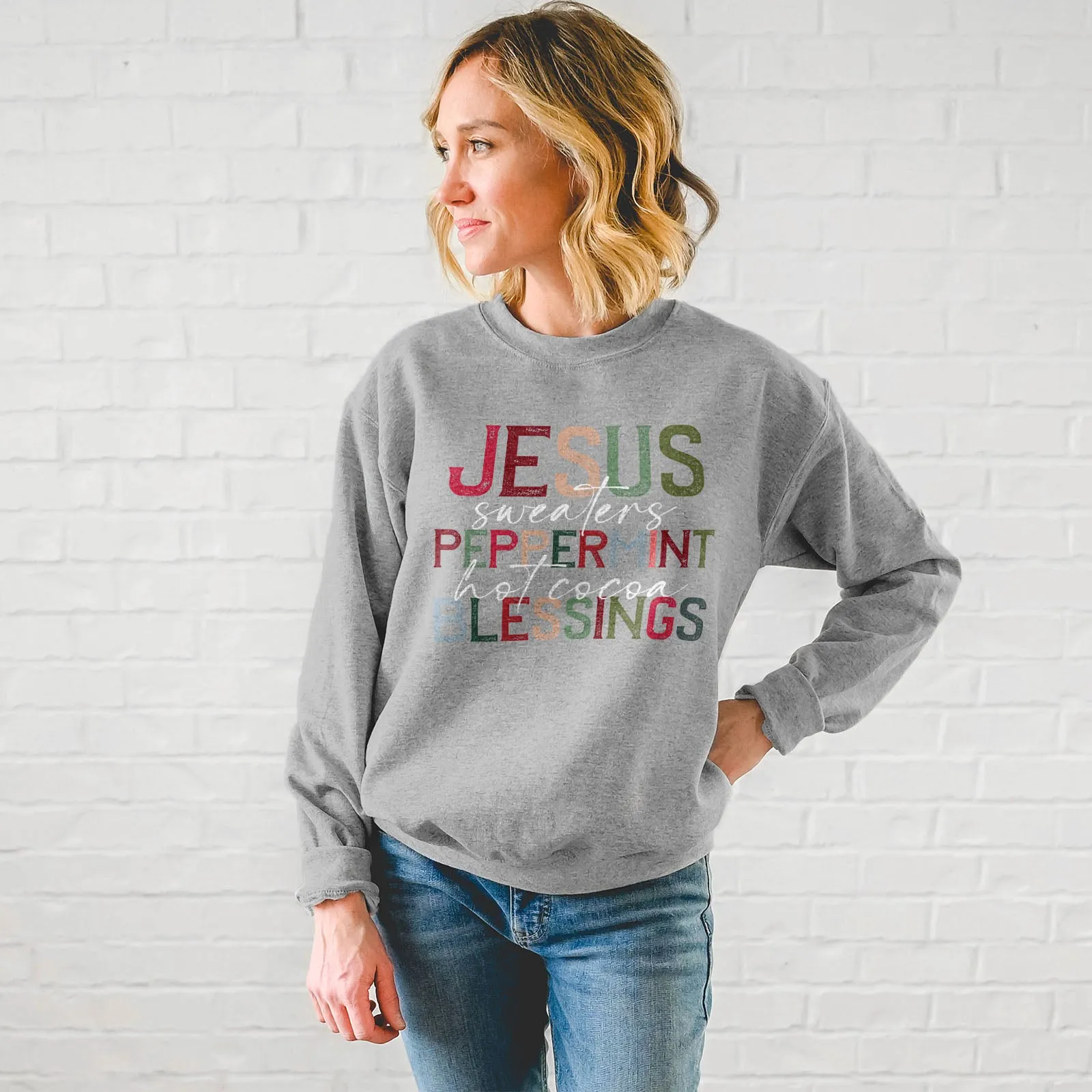 Jesus, Sweaters and Peppermint Sweatshirt