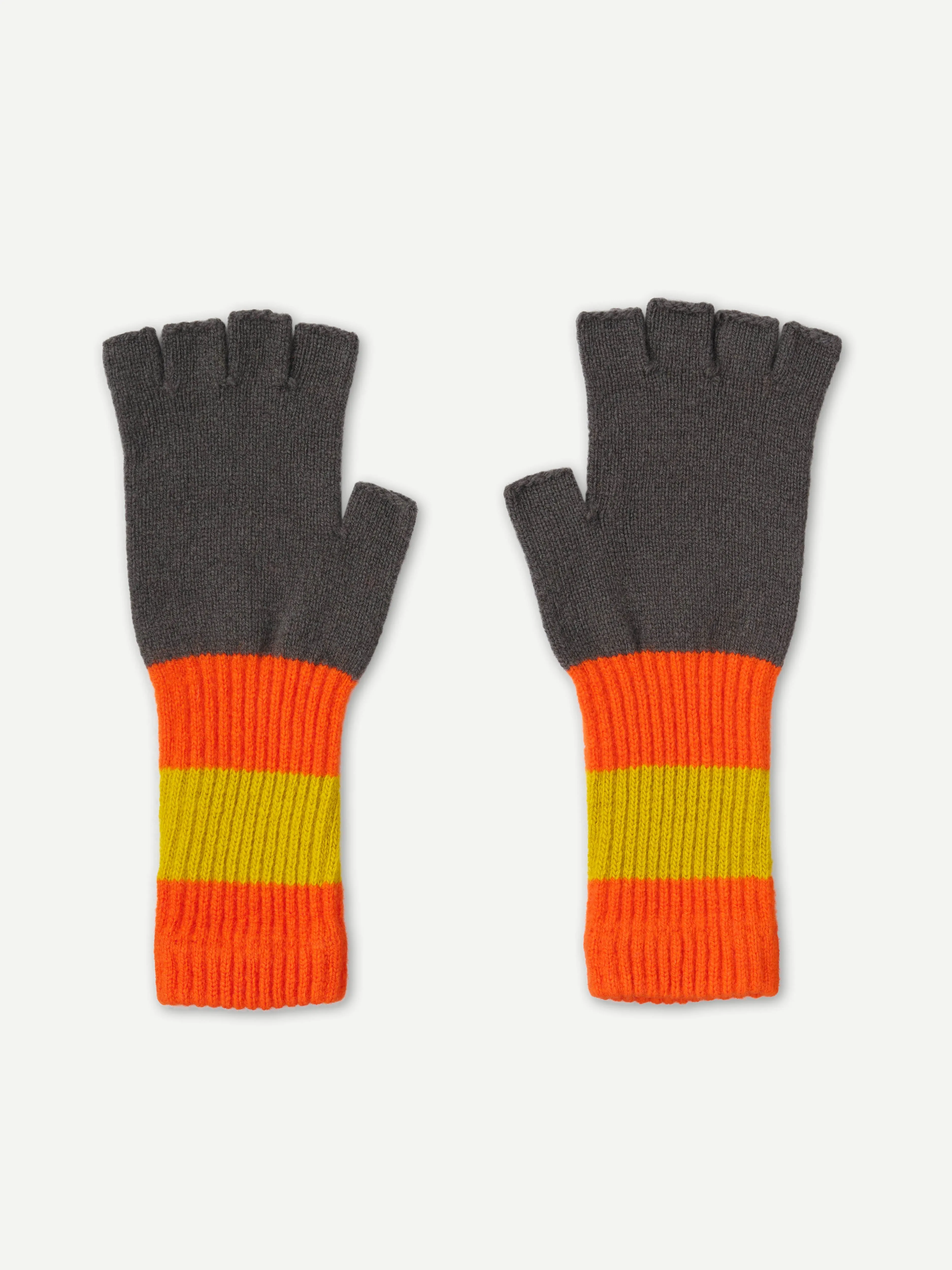 JG Fingerless Gloves Drill Grey