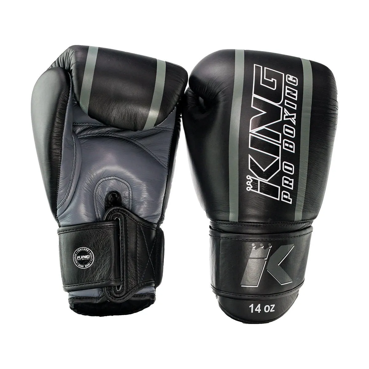 King Pro Boxing Gloves ELITE1 Grey/Black