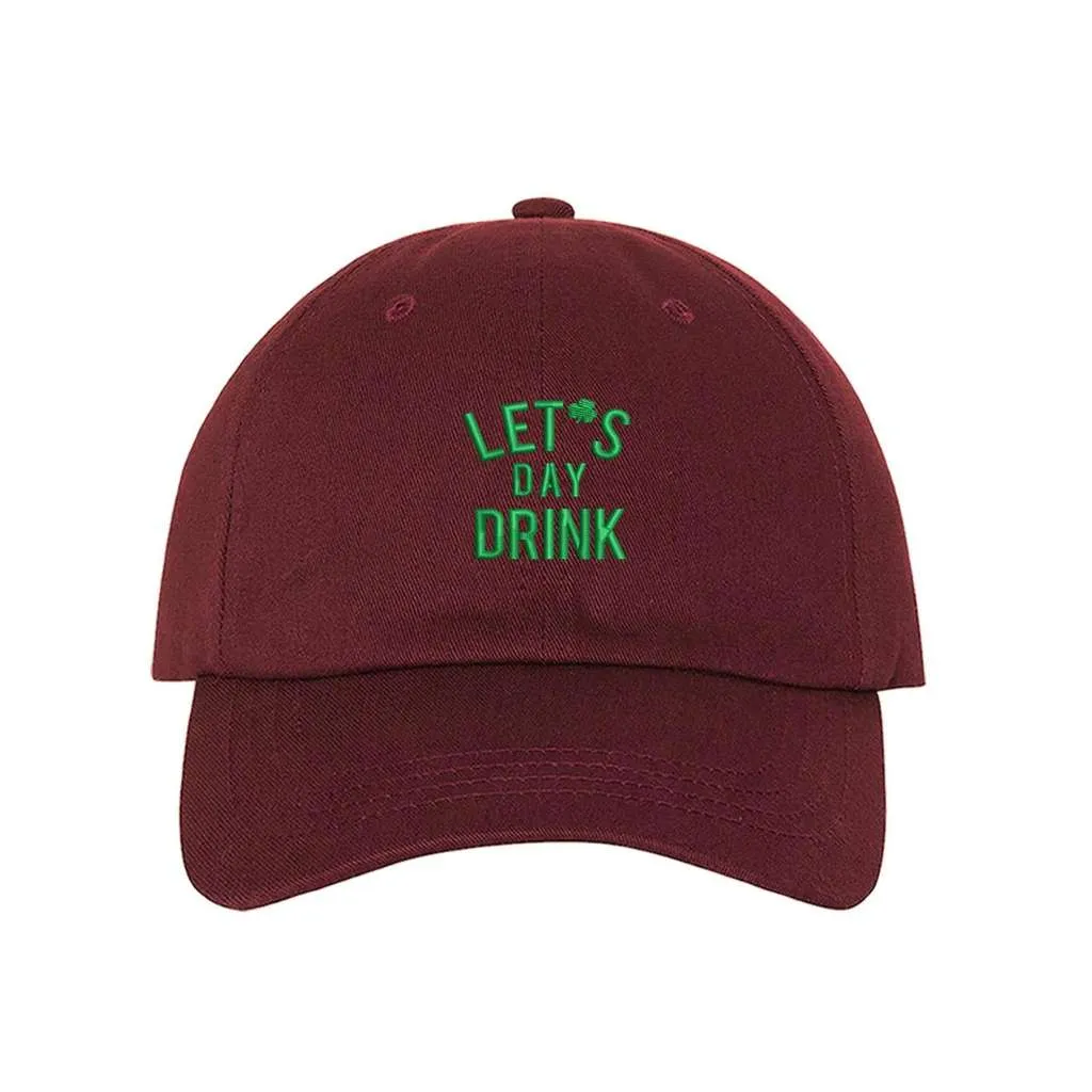 Let's Day Drink Baseball Hat | Shamrock Hats for St Patricks Day