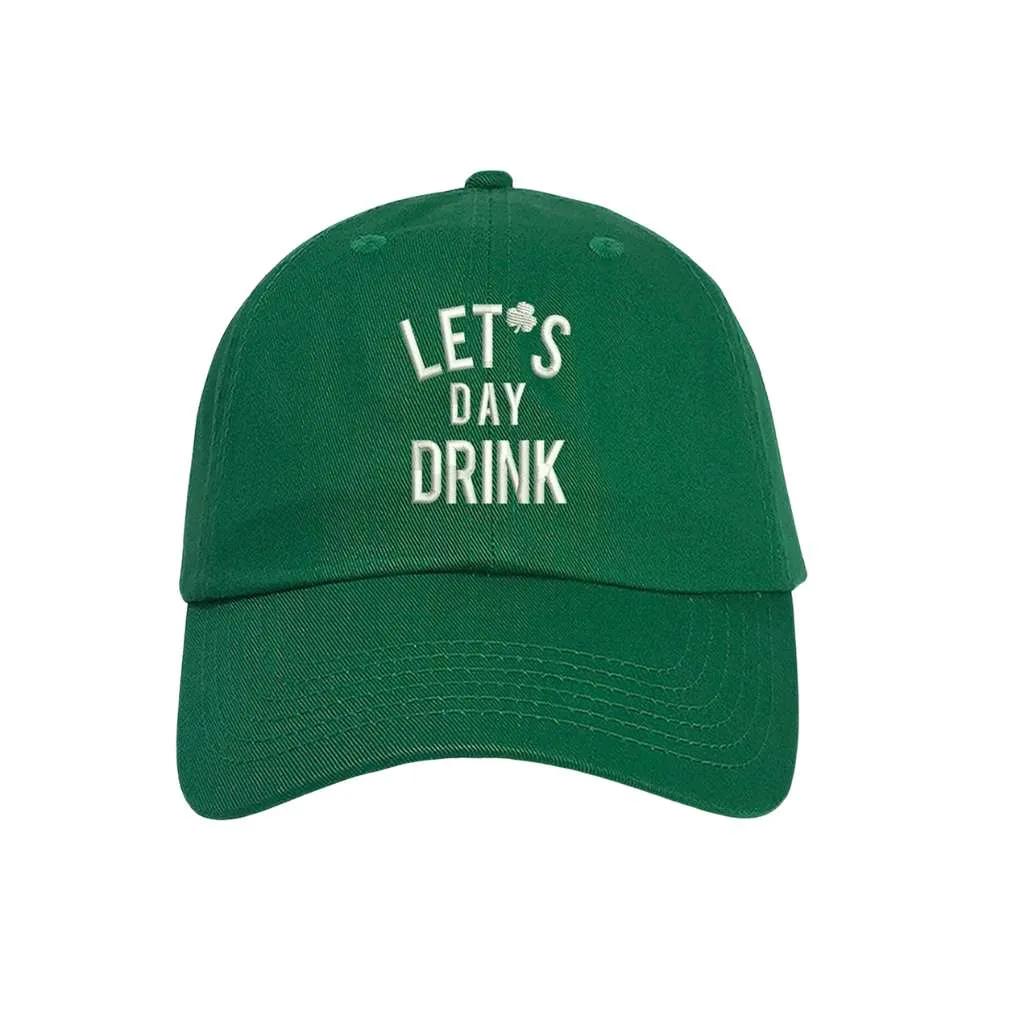 Let's Day Drink Baseball Hat | Shamrock Hats for St Patricks Day