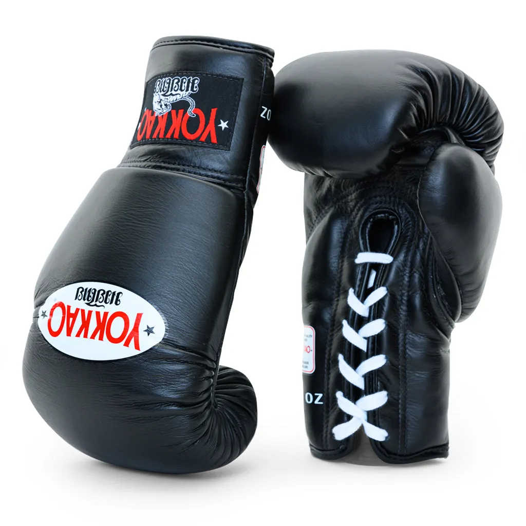 Matrix Black Lace Up Boxing Gloves