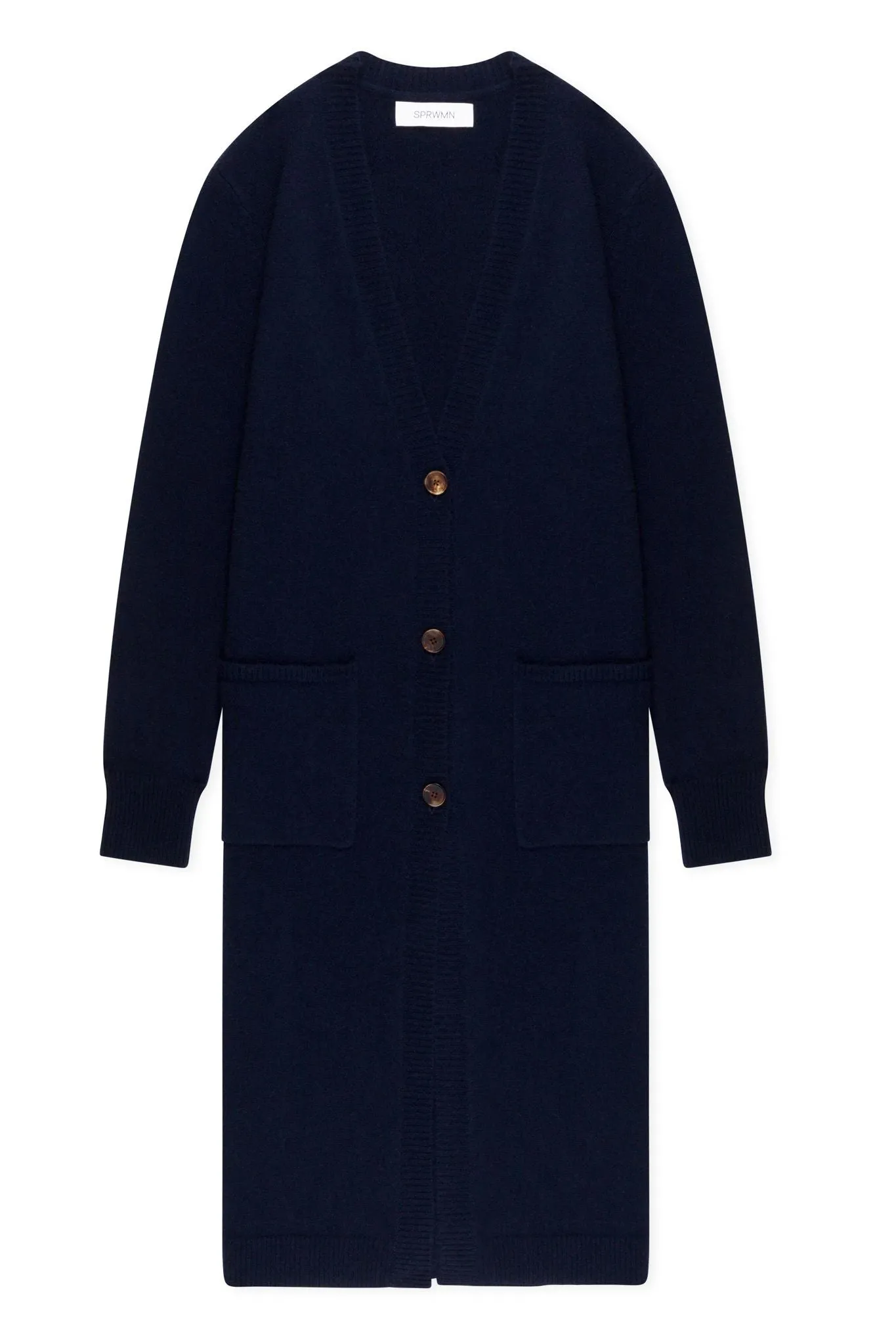 Navy Cashmere Long Cardigan