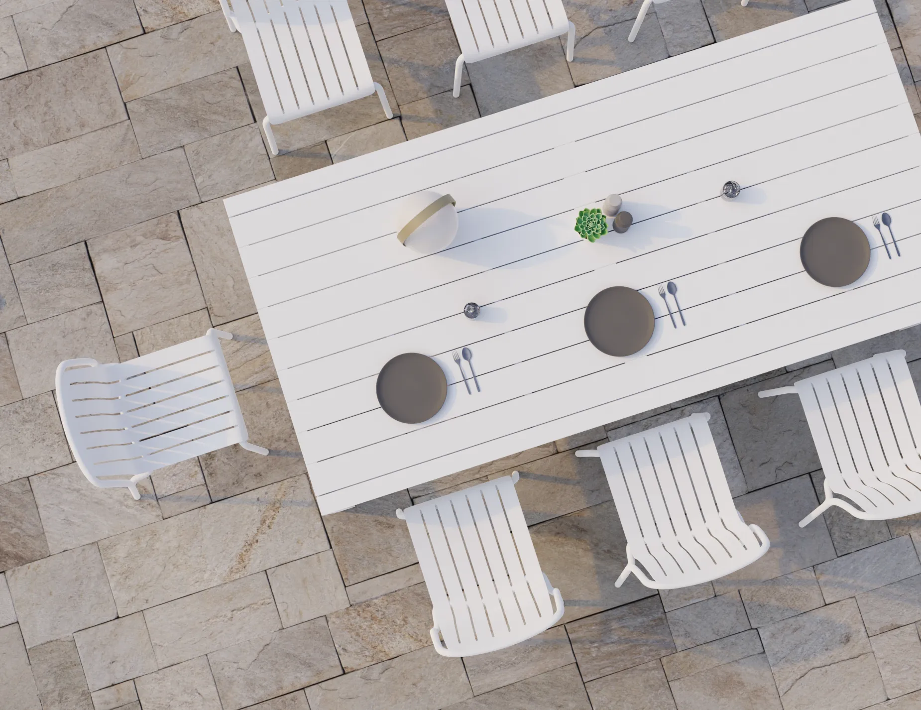 Outdoor Extendable Table | White