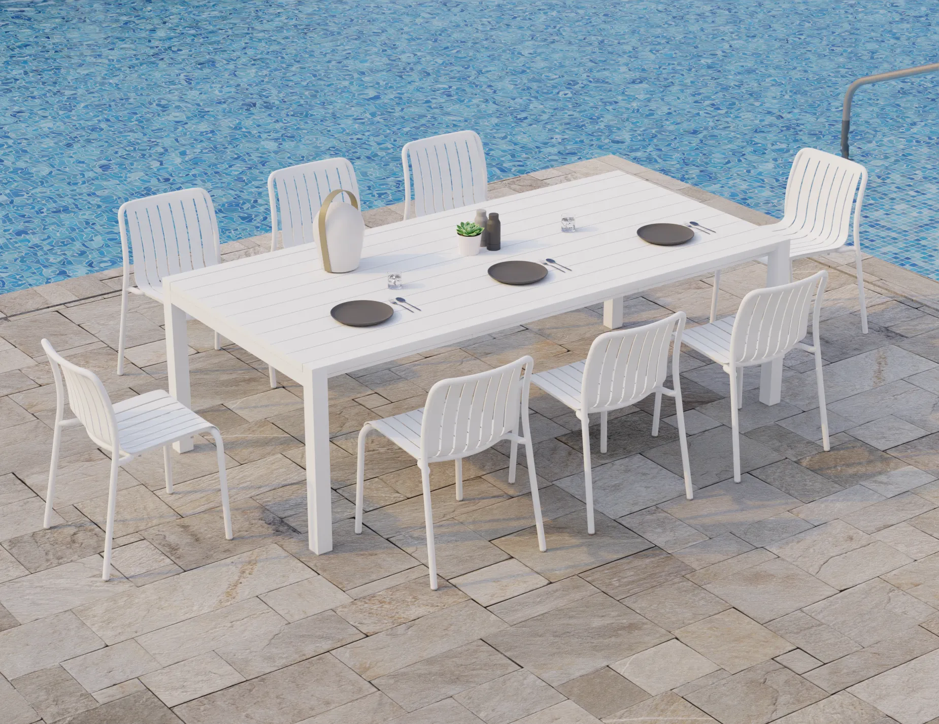 Outdoor Extendable Table | White