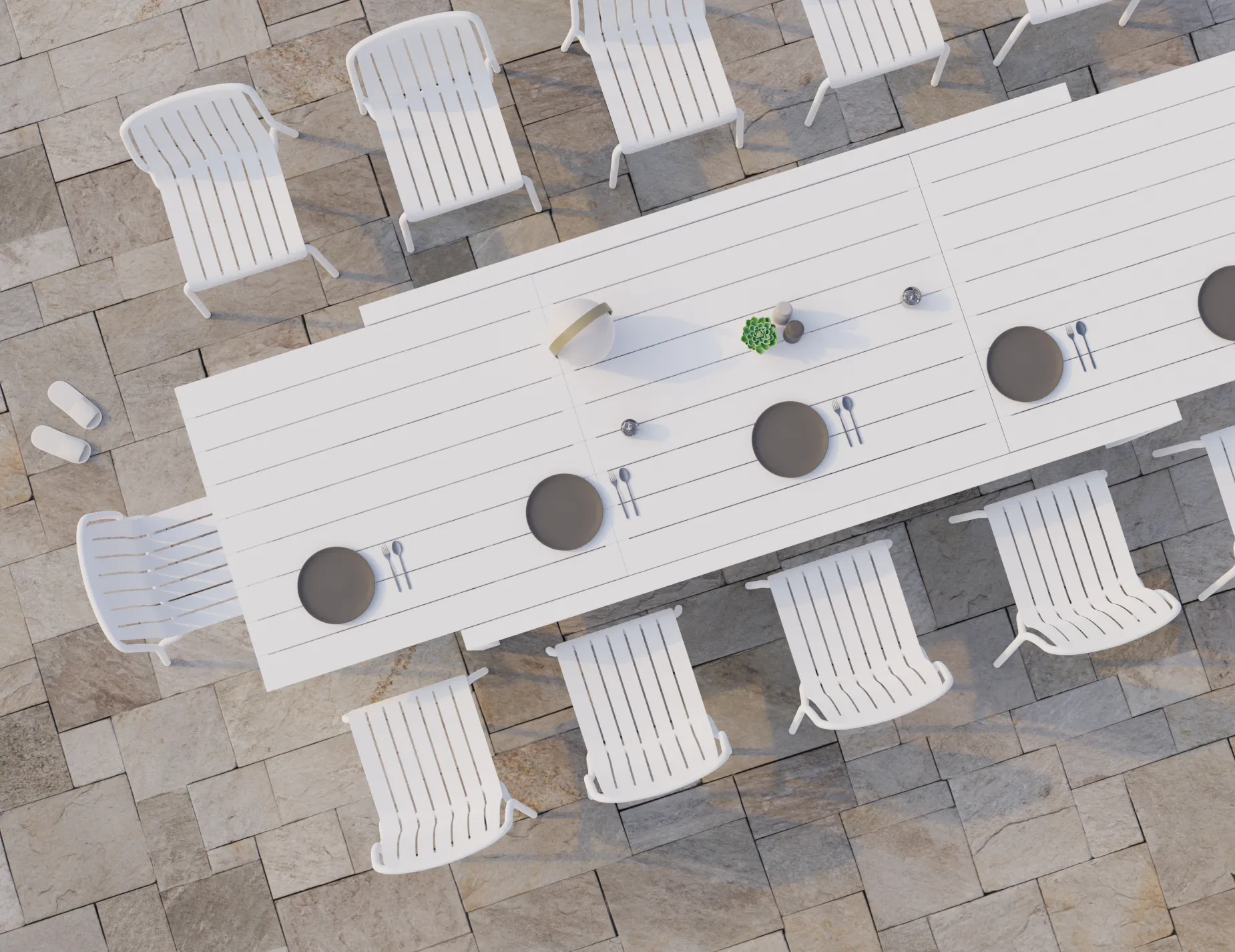 Outdoor Extendable Table | White