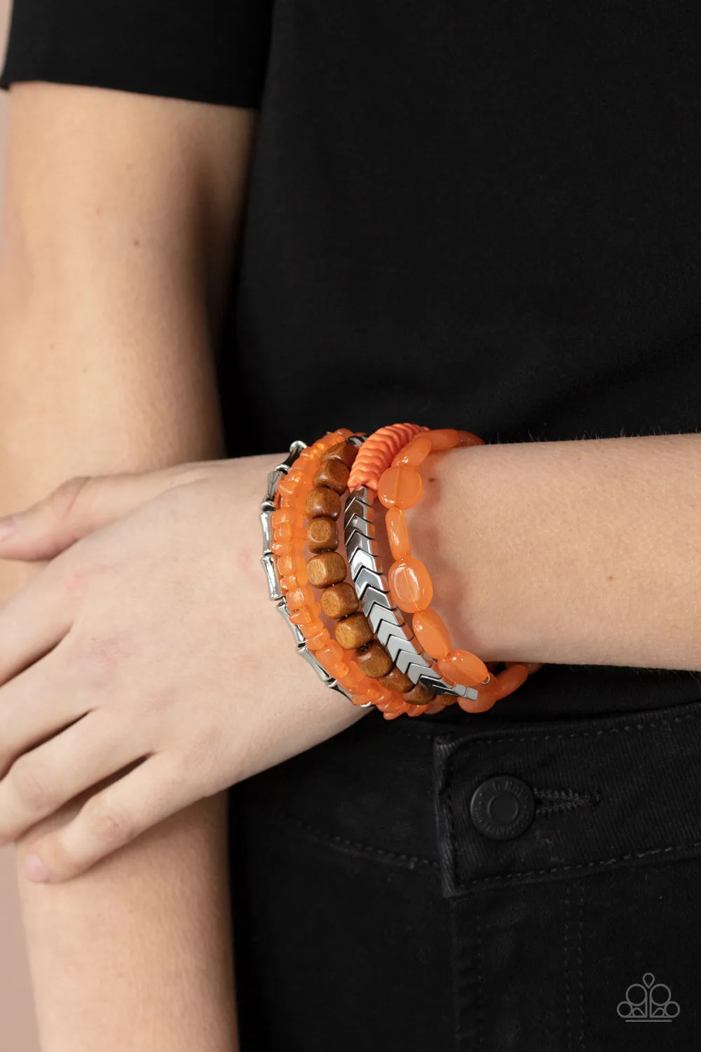 Outdoor Retreat - Orange Paparazzi Bracelet