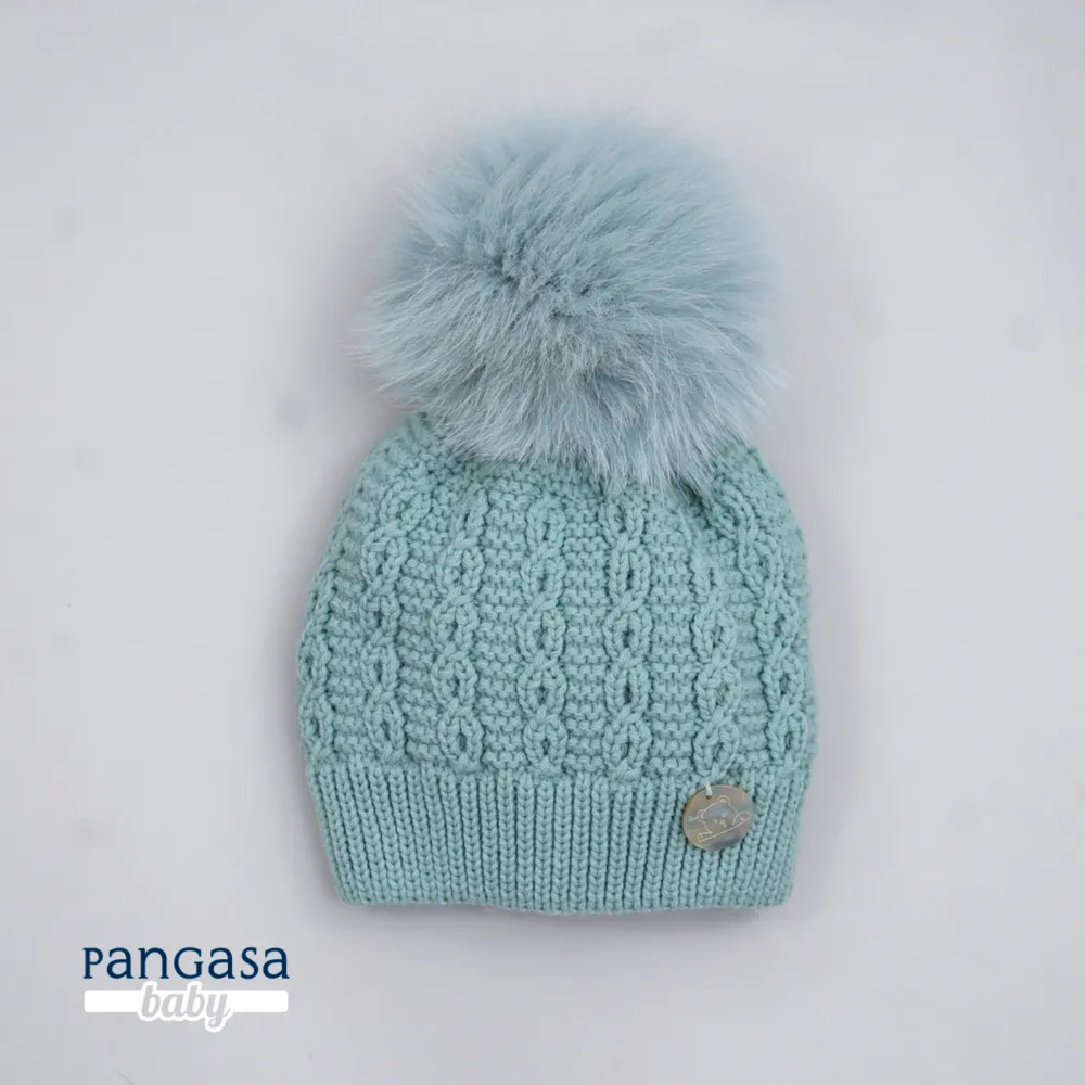 Pangasa Faux Fur Cable Knit Hats