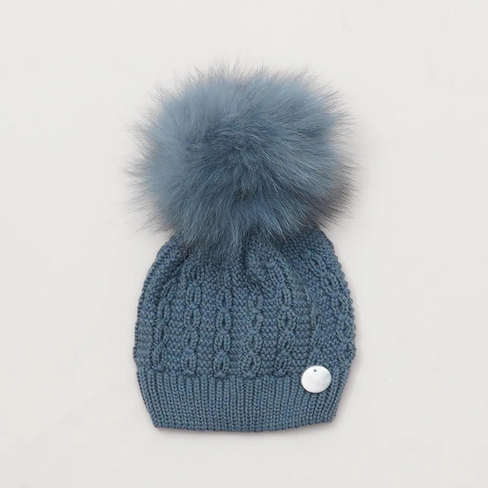 Pangasa Faux Fur Cable Knit Hats