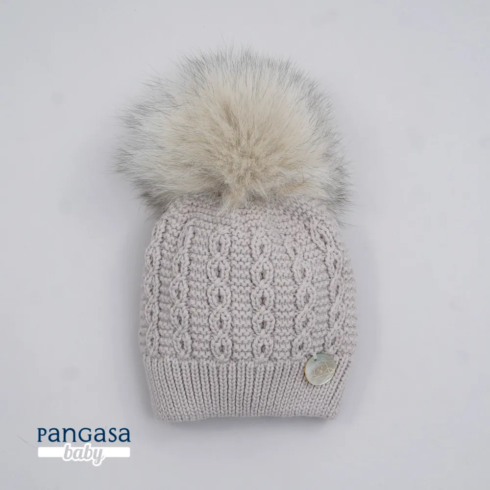 Pangasa Fur Cable Knit Hats